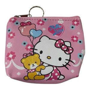 Hello Kitty Pink Coin Purse with Bear & Balloons